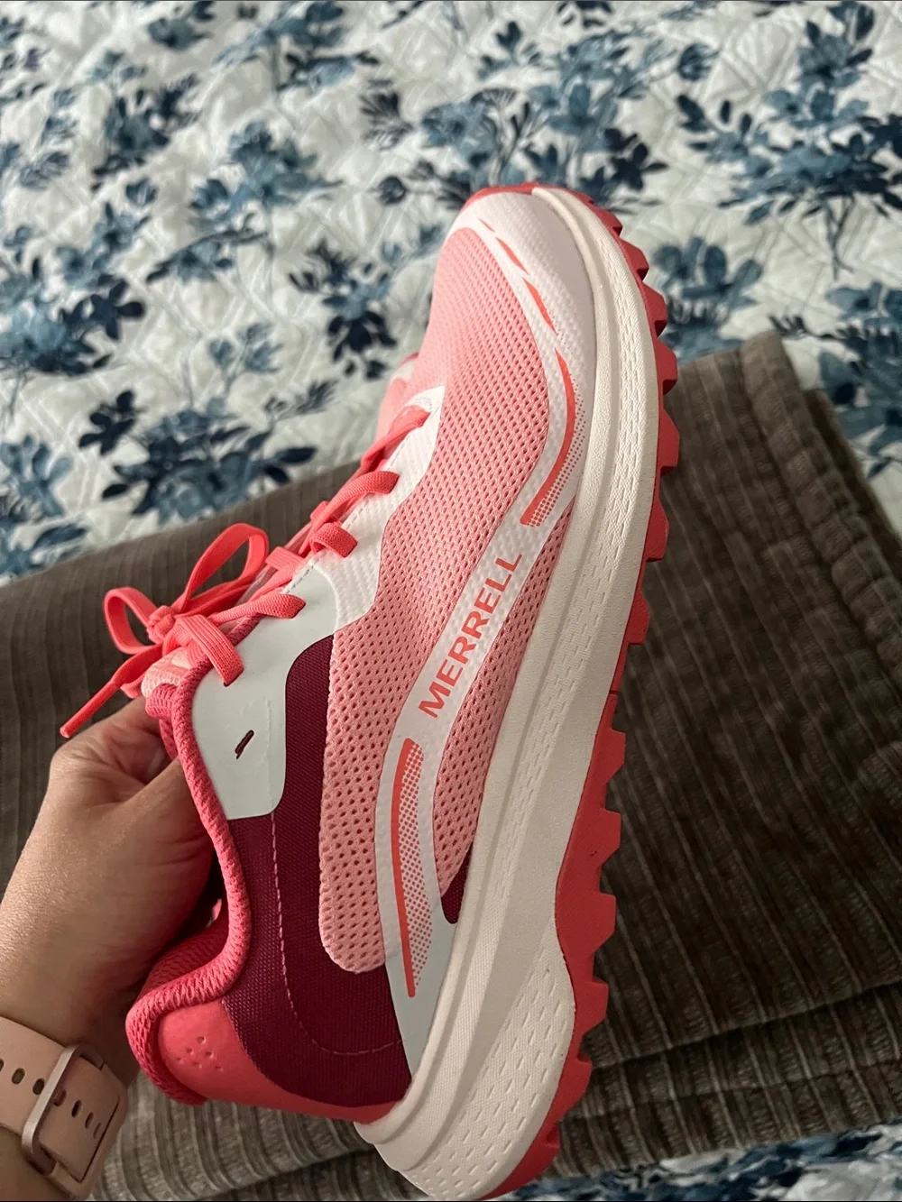 Merrell Women's Pink Coral Athletic Trail Running Sneakers